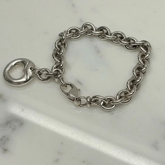 Movado Sterling Silver Movado Heart On Chain Necklace Movado Heart